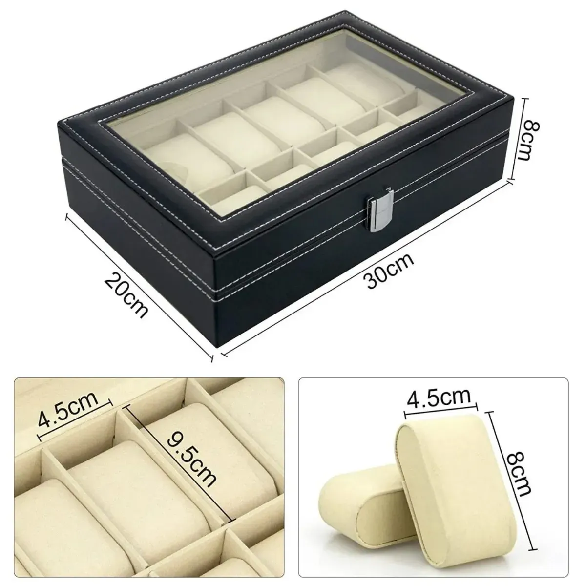 Caja Porta Reloj 12 Espacios