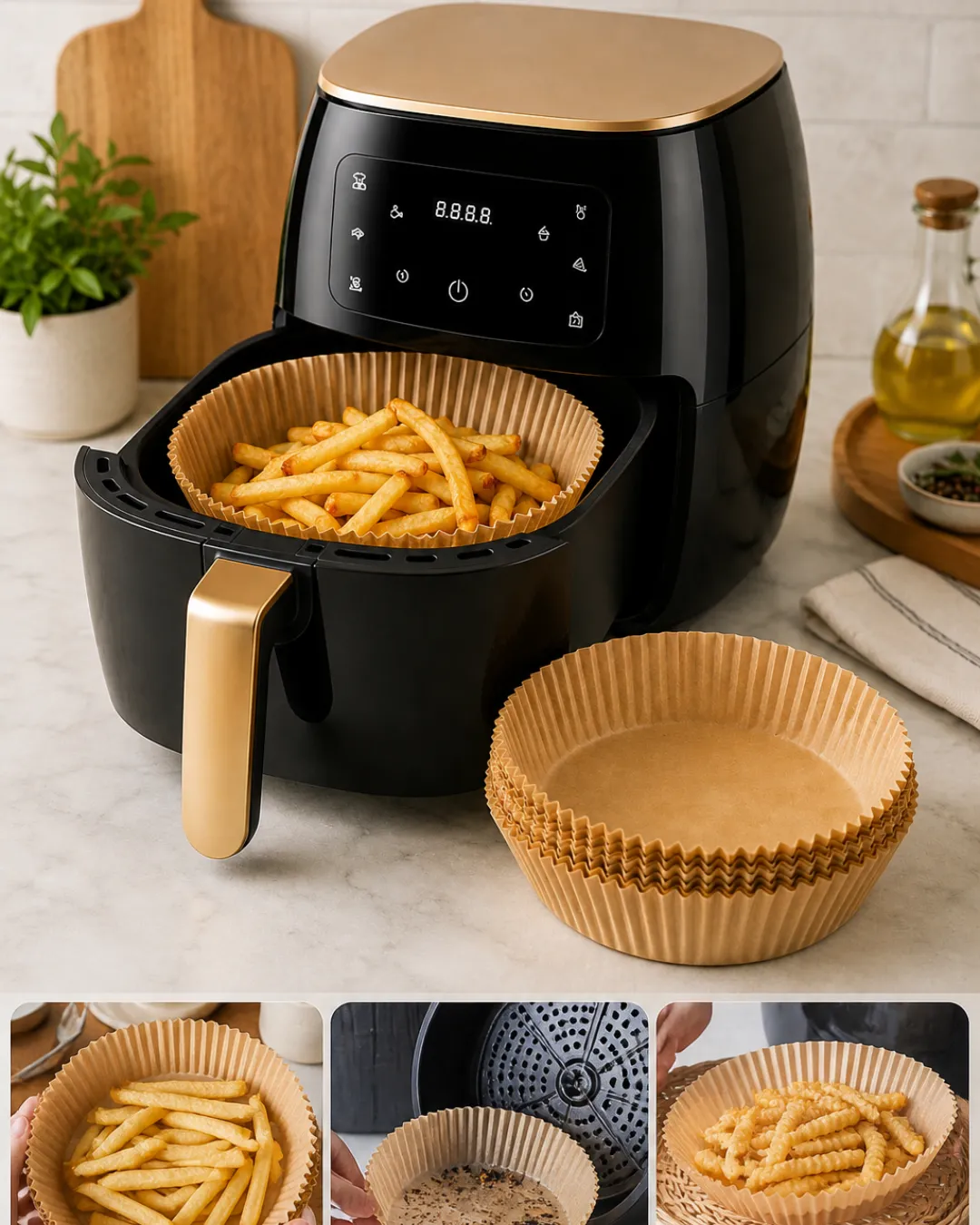 Freidora De Aire 6l 50 Papel Air Fryer