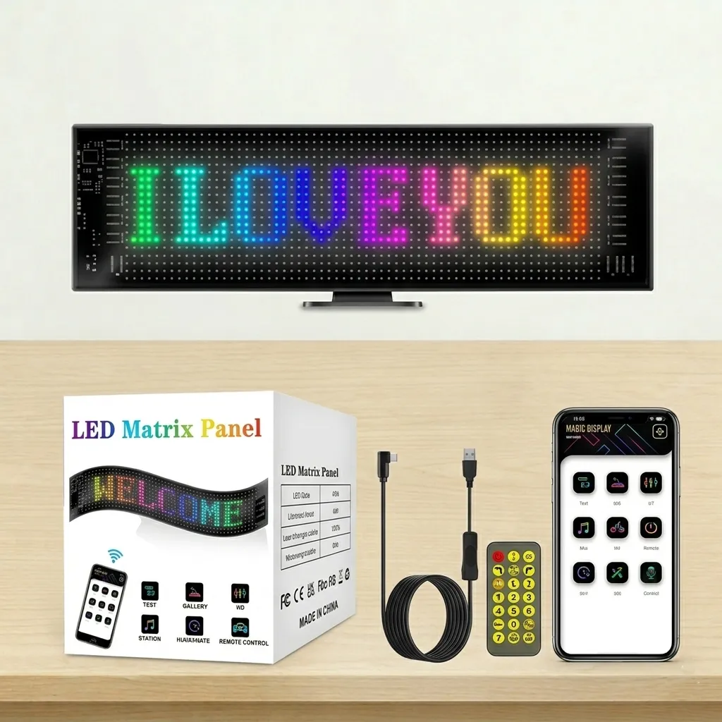 LED luminoso con bluetooth y mensajes personalizados