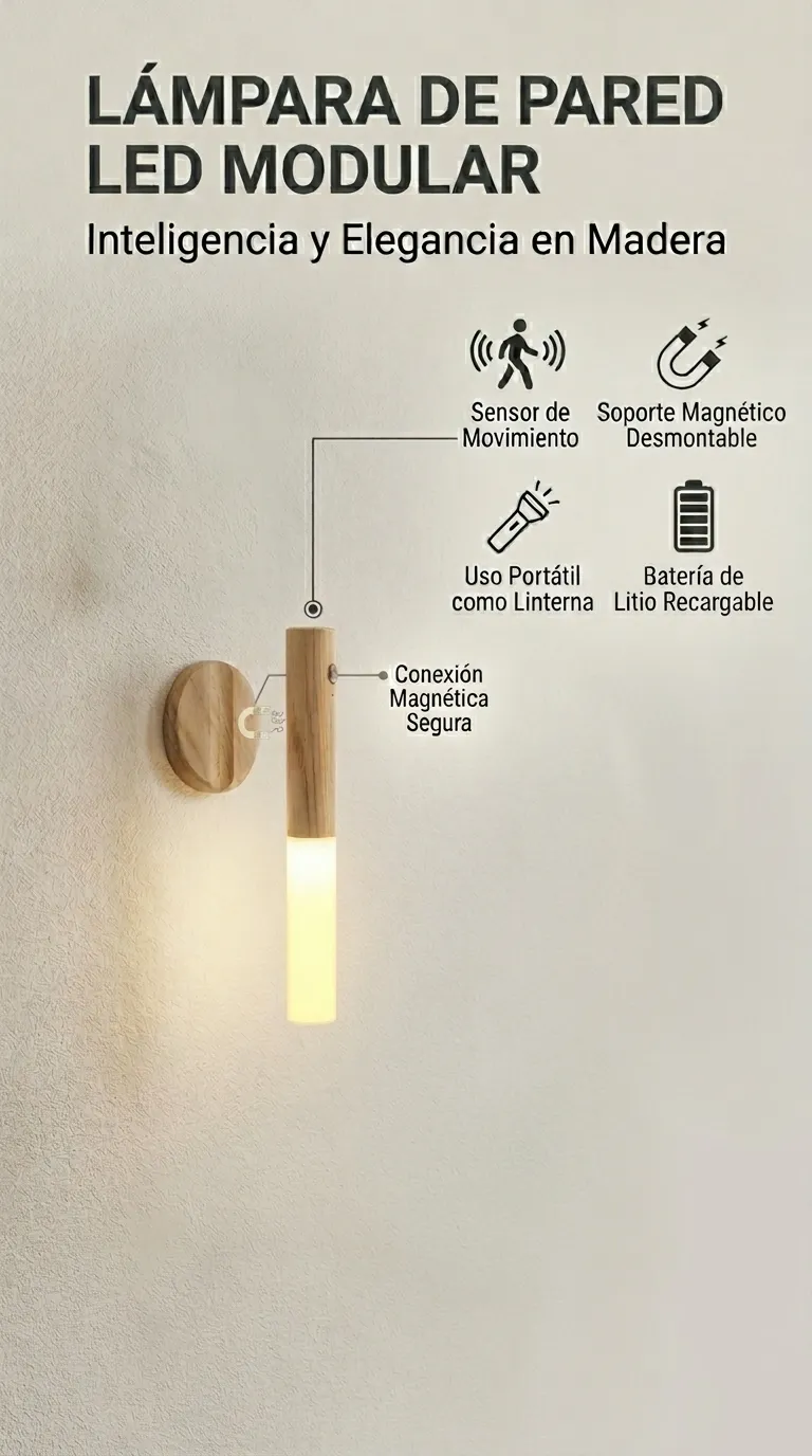 Lámpara inteligente con sensor de movimiento
