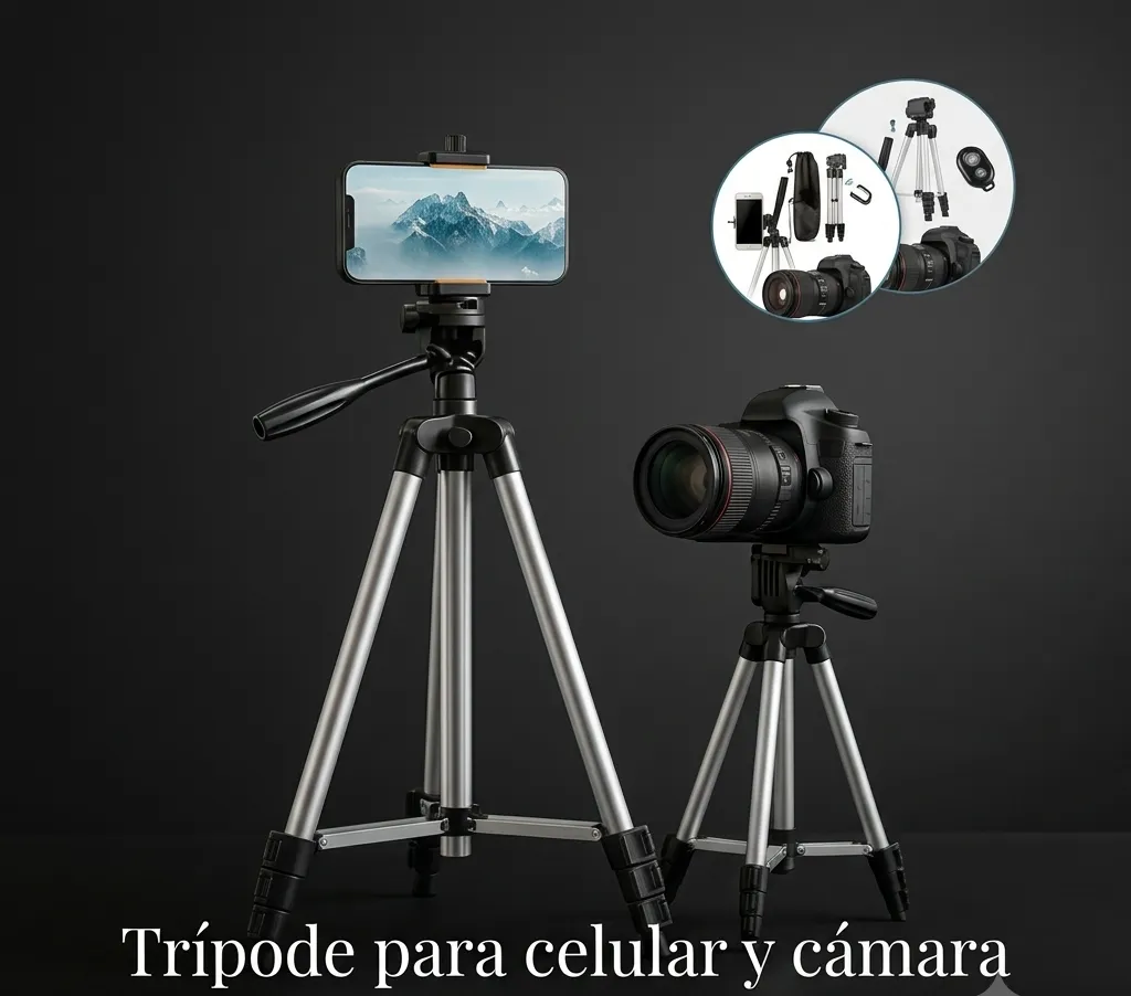 Trípode para celular y cámara